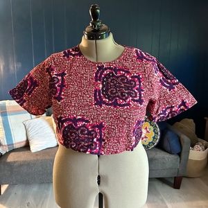 OFUURE Linda African Print Crop Top